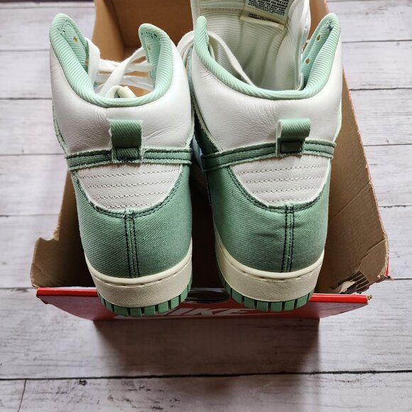Women 13.5(Men 12) Dunk Hi 1985 Enamel Green Enamel Green - New/NoLid/Defect - Picture 6 of 8